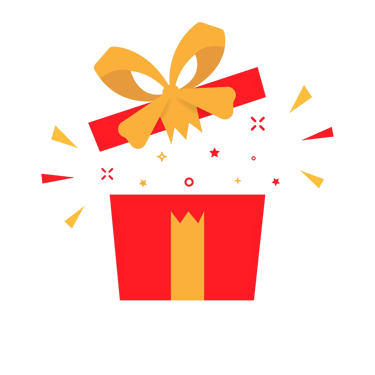 red-gift-box-confetti-flat-style-special-celebration-birthday-party