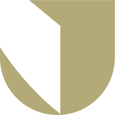 a black and white logo with a curved circle