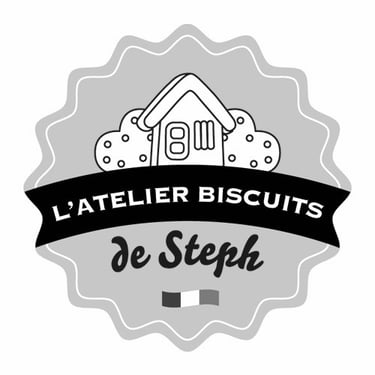 Logo L'Atelier Biscuits de Steph. Webdesigner et graphiste Alban, Lz Créa en Essonne