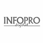 Logo Infopro Digital. Webdesigner et graphiste Alban, Lz Créa en Essonne