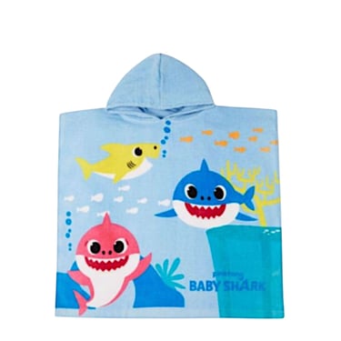 baby shark poncho beach towel