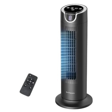 DR.PREPARE Tower Fan for Bedroom, 25 dB Quiet DC Bladeless Fan with Remote