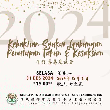 Kebaktian Syukur Penutupan Tahun