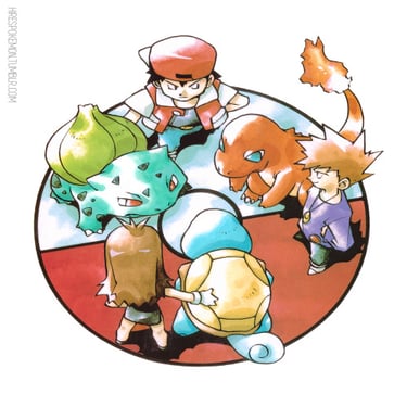 pokemon red art (from hi-res pokemon art on tumblr)