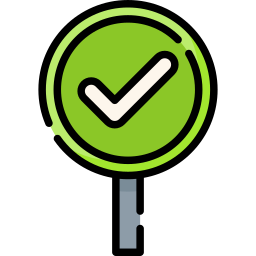 A green circular sign icon with a white checkmark symbol representing approval and success.