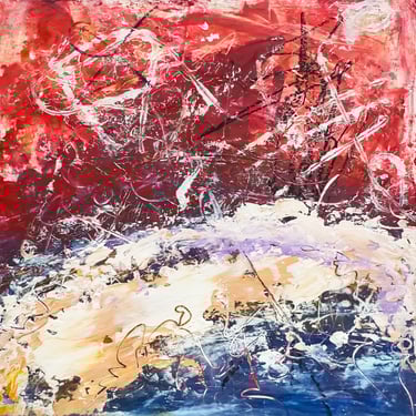 a night sky inspired by seeing the northern lights for the first time