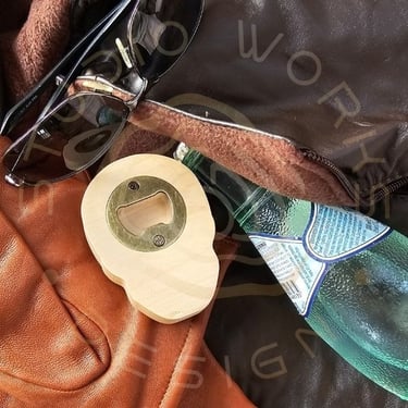 Skull inlay bottle opener