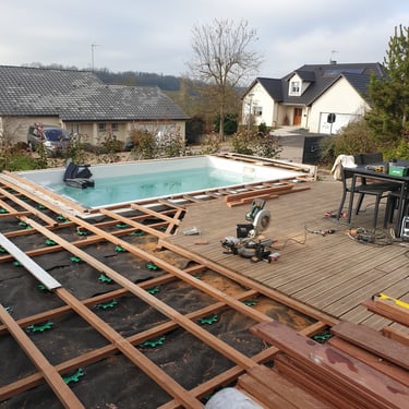 Terrasse en bois exotique