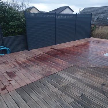 Terrasse en bois exotique