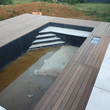 Terrasse en bois exotique