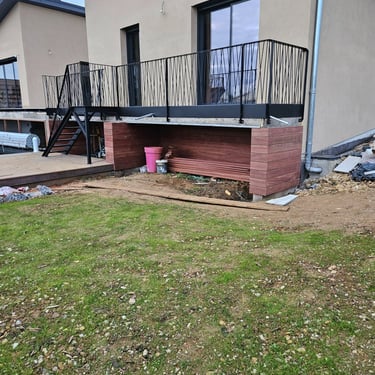 Terrasse en bois exotique