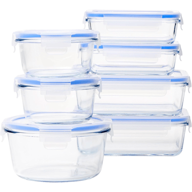 Glass containers for storage