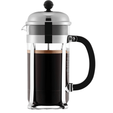 Glass French press for coffee