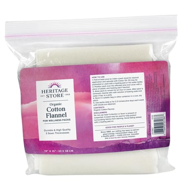 organic cotton flannel for castor oil packs