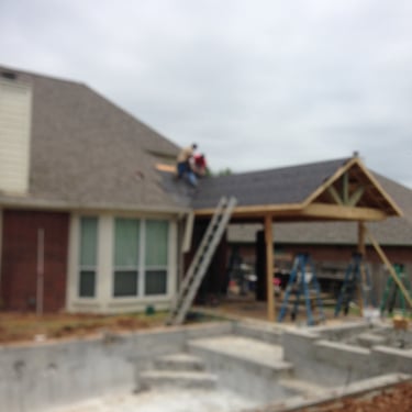 New covered patio addition.