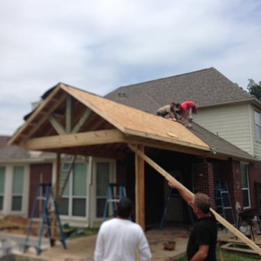 New covered patio addition.