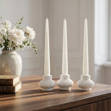 Rankų darbo gipso žvakidės – interjero dekoras namams