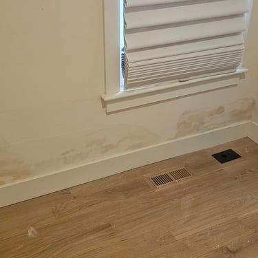 wall showing water damage 