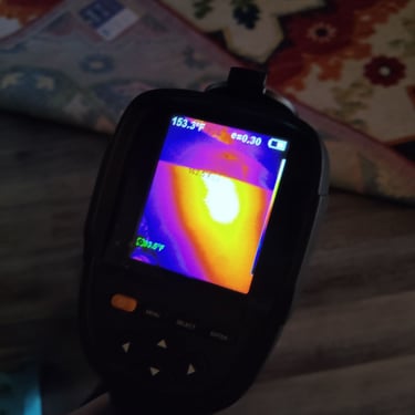thermal image of leak under a residential floor
