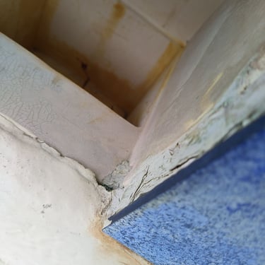 water coming into the building through concrete