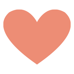 a warm orange-red heart