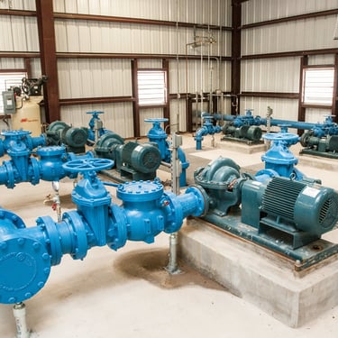 Water infrastructure pump house.