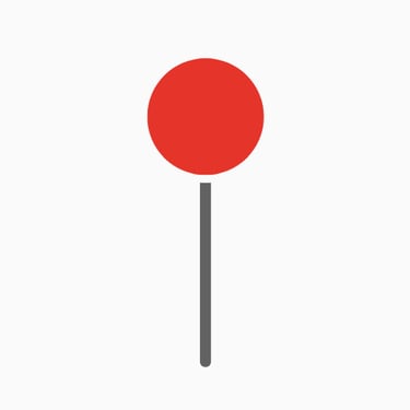 a red pin-drop icon signifying starting point