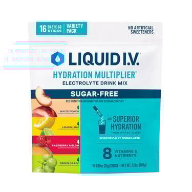 a bag of liquid filled with liquid IV