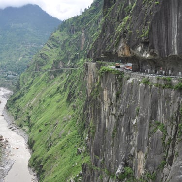 roads through the mountains, Himachal Pradesh, India