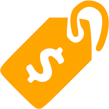 affordable prices sign badge orange icon