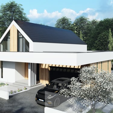 Locuinta moderna cu mansarda