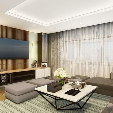  Design interior living si bucatarie open space