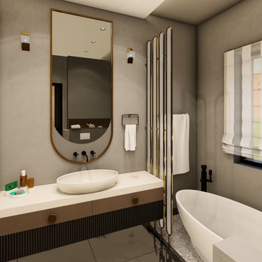 Design interior baie matrimoniala