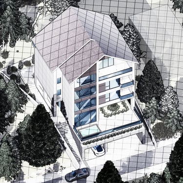 Axonometrie Pensiune Buteni