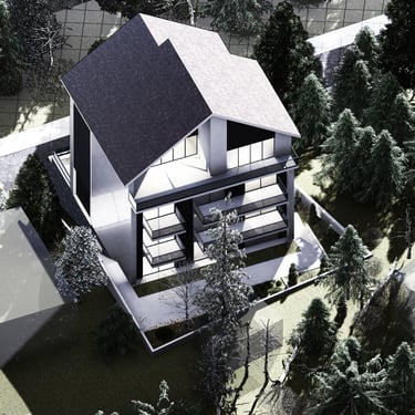 Axonometrie Pensiune Buteni