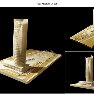 Macheta cladire tip turn - Bucuresti