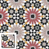 Carreau de ciment Arabesque fleuri