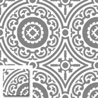 Carreaux ciments décor Volutes gris