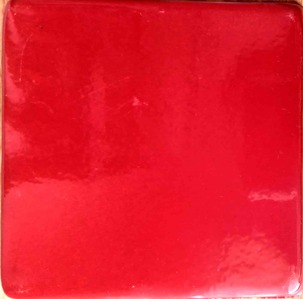 émaillé vermillon 15x15cm