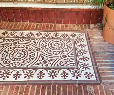 terre cuite et carreaux de ciment