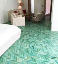 Terre cuite emmaillée turquoise