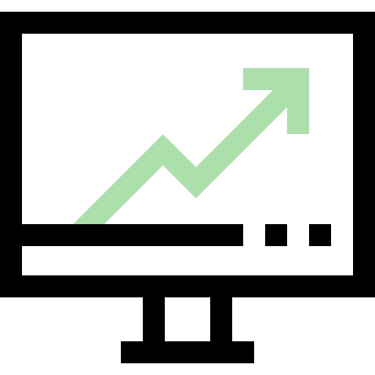 screen with an increasing curve