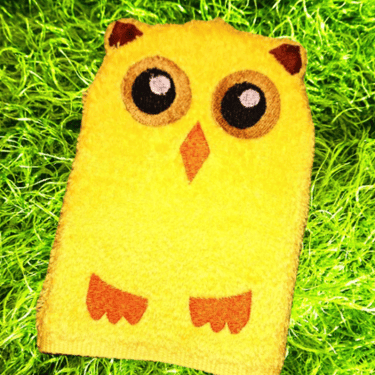 lesbroderiesdenonette ITH gant de toilette Hibou 2