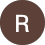letter R, account icon