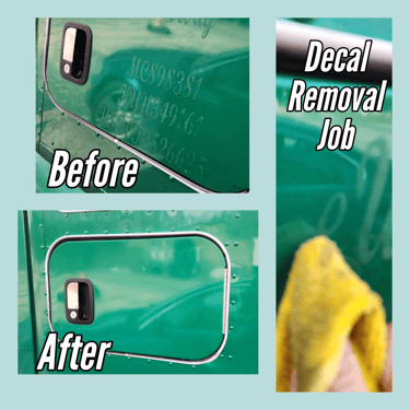 Vinyl Decal Removal Job