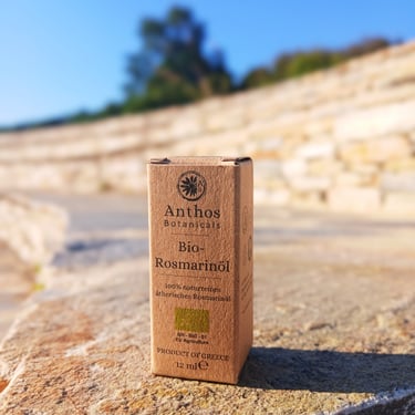Ελληνικό βιολογικό αιθέριο έλαιο δεντρολίβανου Anthos botanicals 1