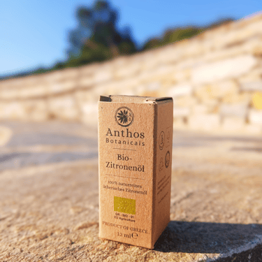 Ελληνικό βιολογικό αιθέριο έλαιο λεμονιού Anthos botanicals 1