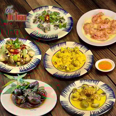 Combo Nàng Thơ - Combo 6 món ốc với 6 loại sốt ngon khác nhau tại Ốc Dì Toàn (Quán ốc ngon đường Nguyễn Gia Trí, Bình Thạnh)