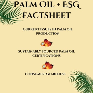 Sustainable Palm Oil - ESG Fact Sheet