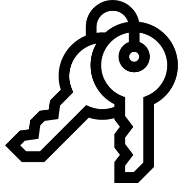 pictogramme des clés d'une maison